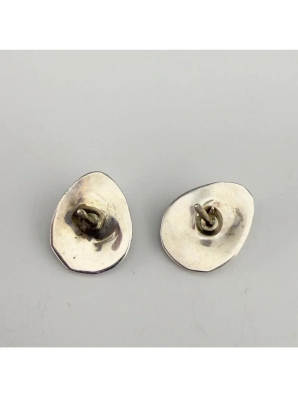 Vintage Tie Tack Pin Sterling Silver Turquoise Bear Paw 925 Set of 2 Southwest